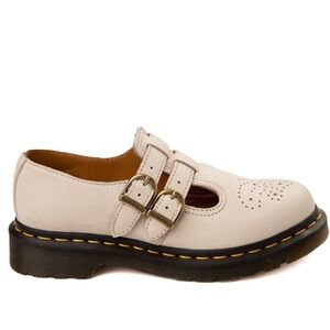 Dr Doc Martens Mary Jane Double Buckle Women’s Sz 10 NIB Taupe